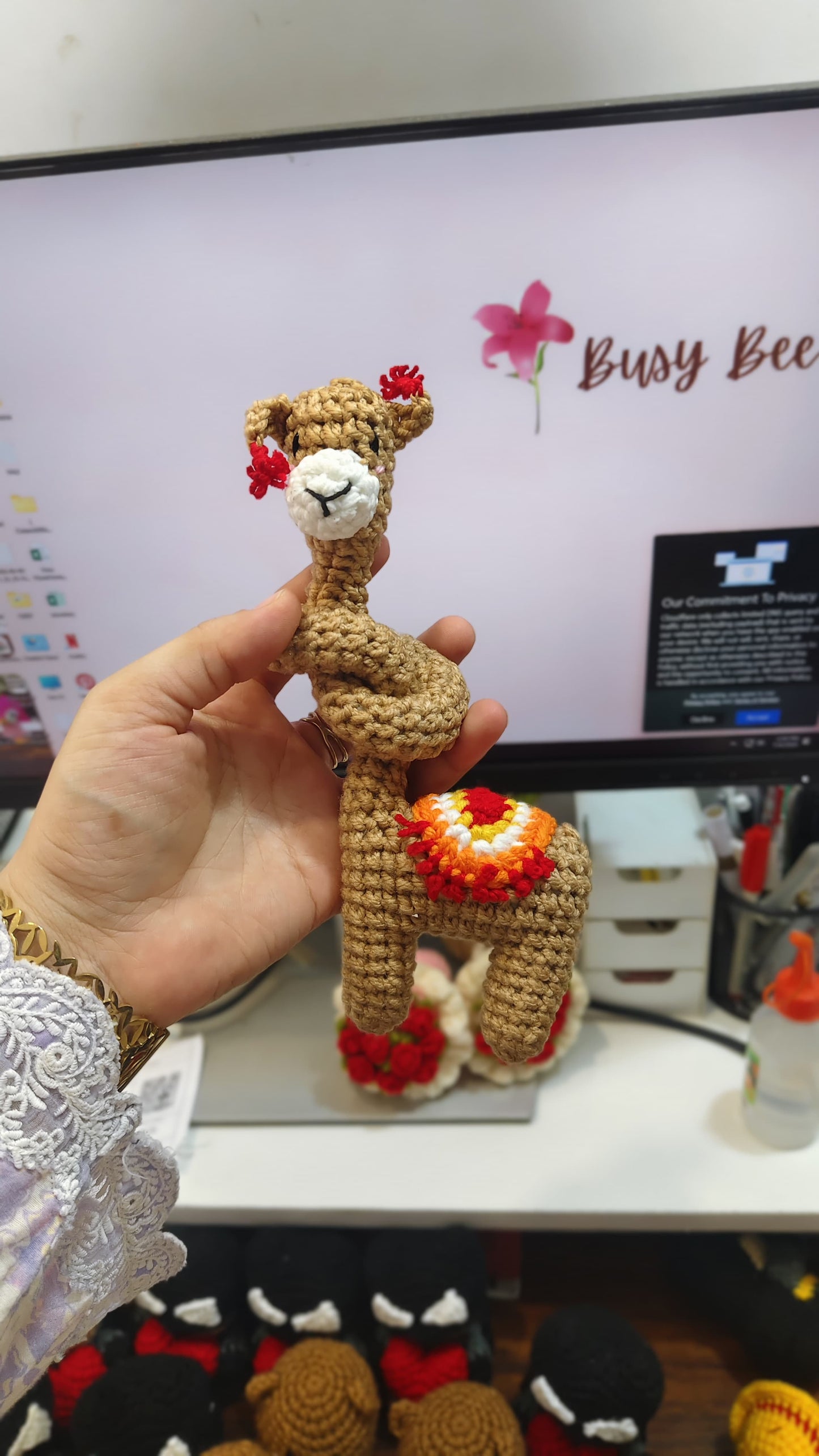 Camel Long-Neck Crochet Doll