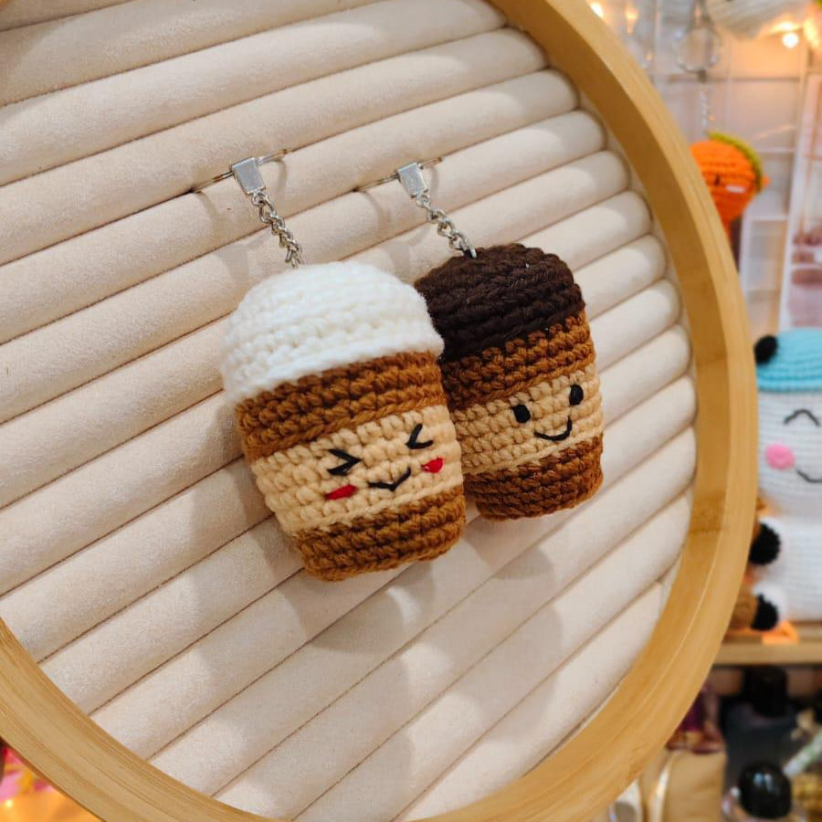 BrewBuddies™ Crochet Coffee - Keychain