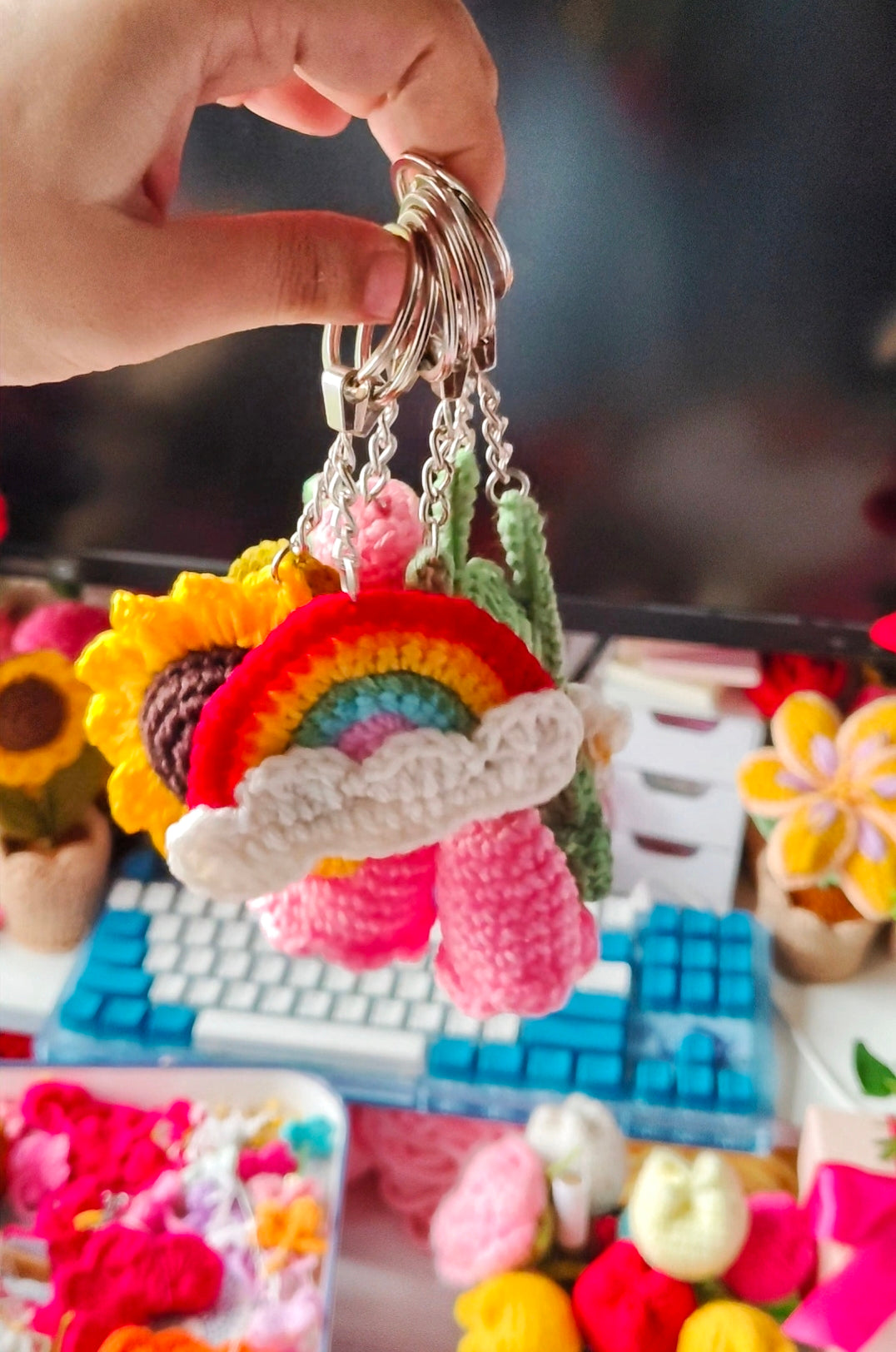 Rainbow keychain