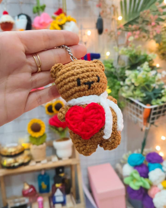 Teddy with Heart - Keychain