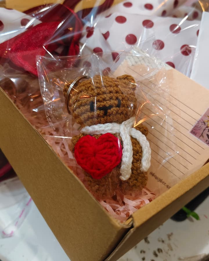 Teddy with Heart - Keychain