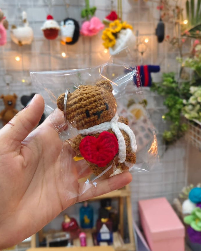 Teddy with Heart - Keychain