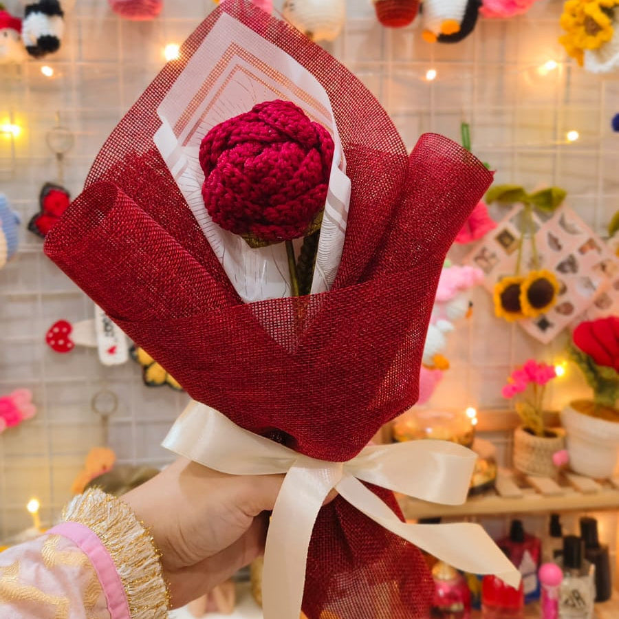 Maroon Deep Red Rose Bouquet