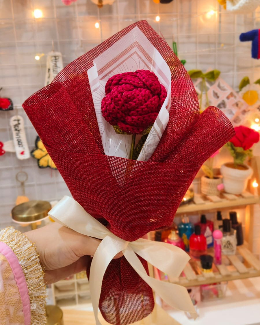 Maroon Deep Red Rose Bouquet