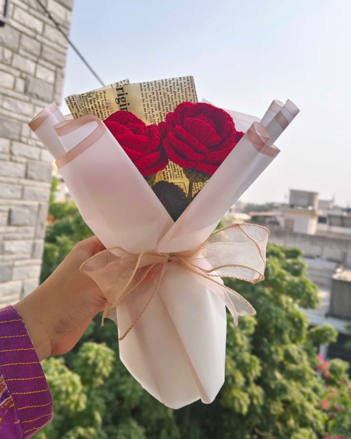 Double Rose Bouquet  | 12 inches