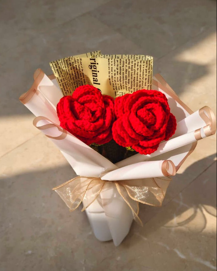 Double Rose Bouquet  | 12 inches