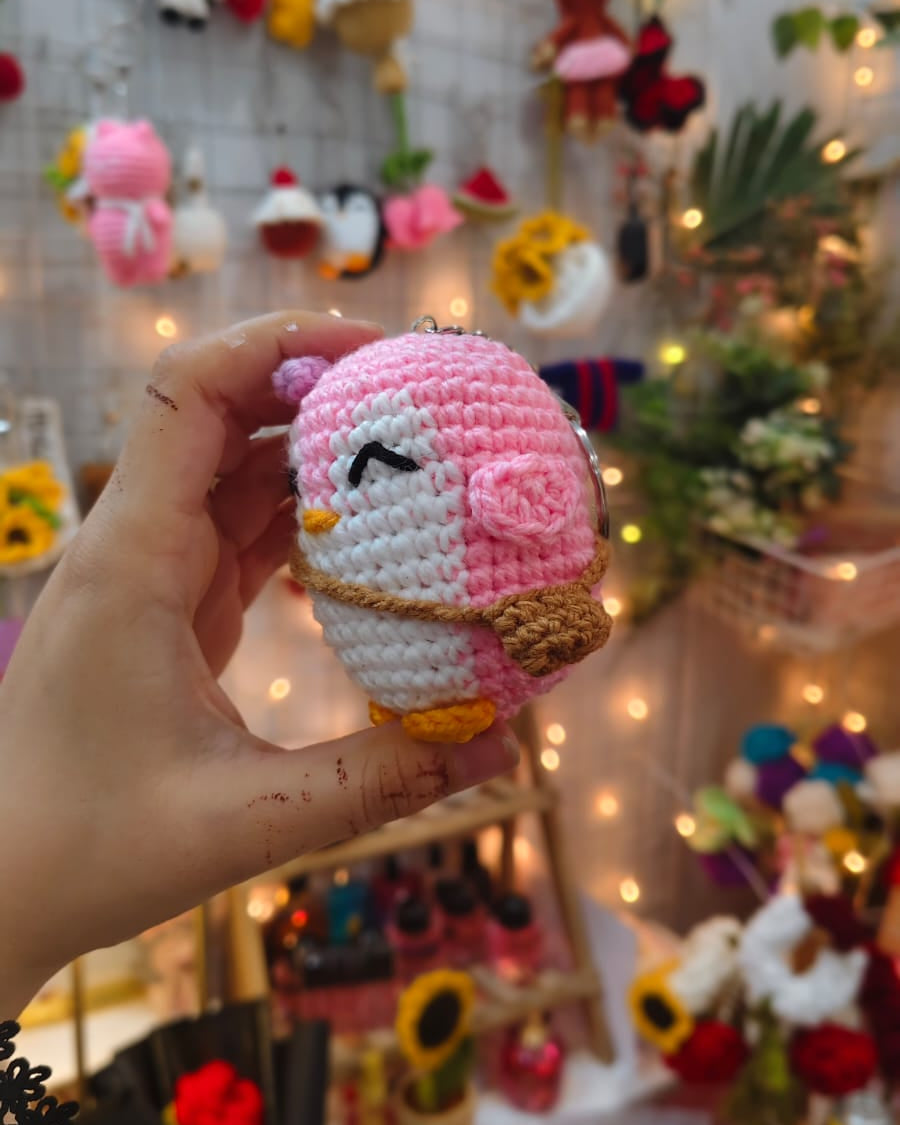 Mini Penguin Keychain