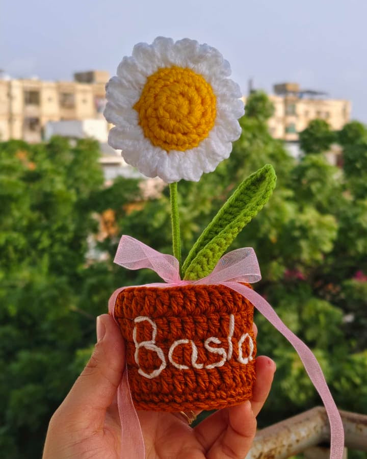 Daisy flower pot (7 inches)