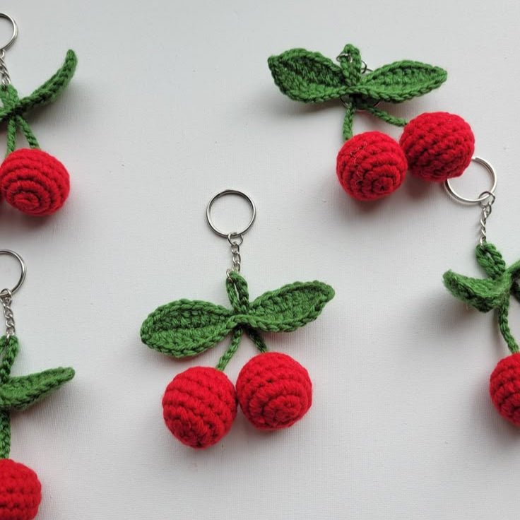 Cherry Keychain - Busy Bee Artist