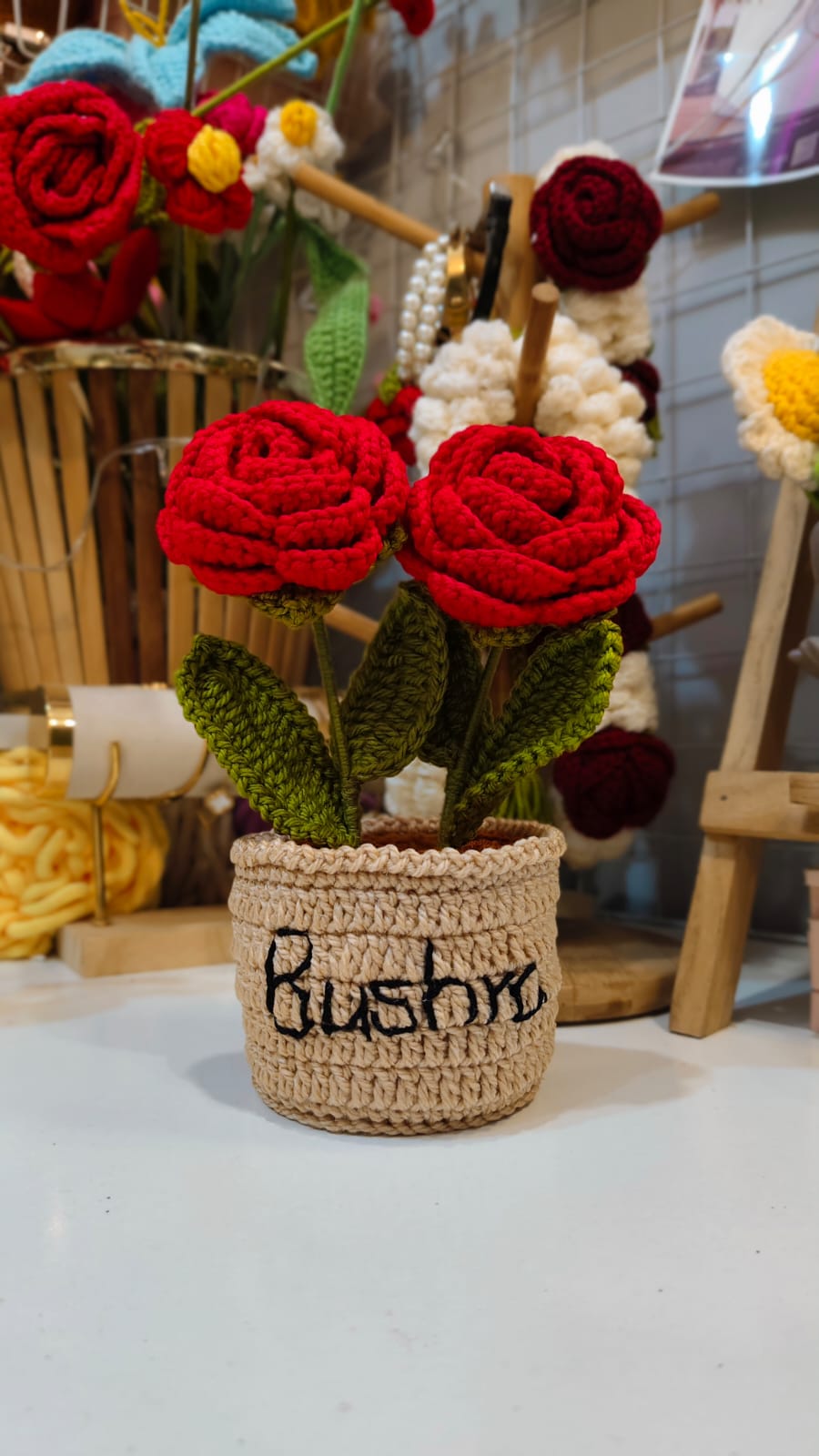 Double Rose Flower Pot