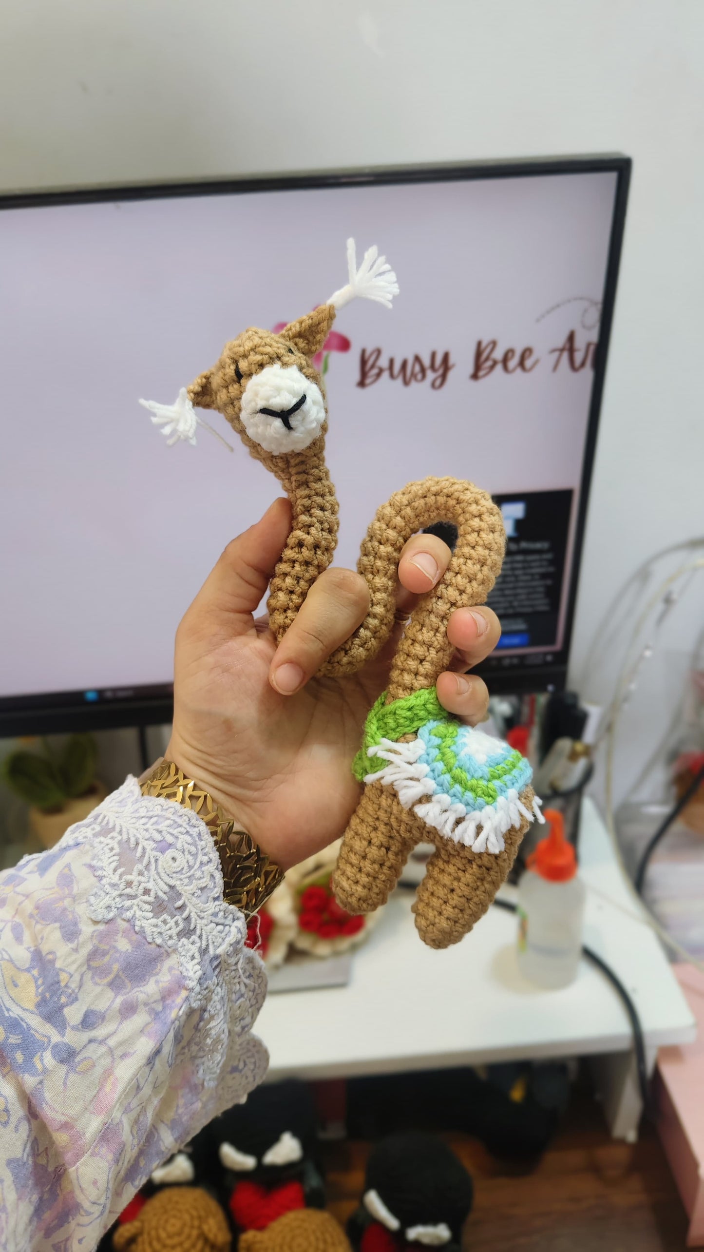 Camel Long-Neck Crochet Doll
