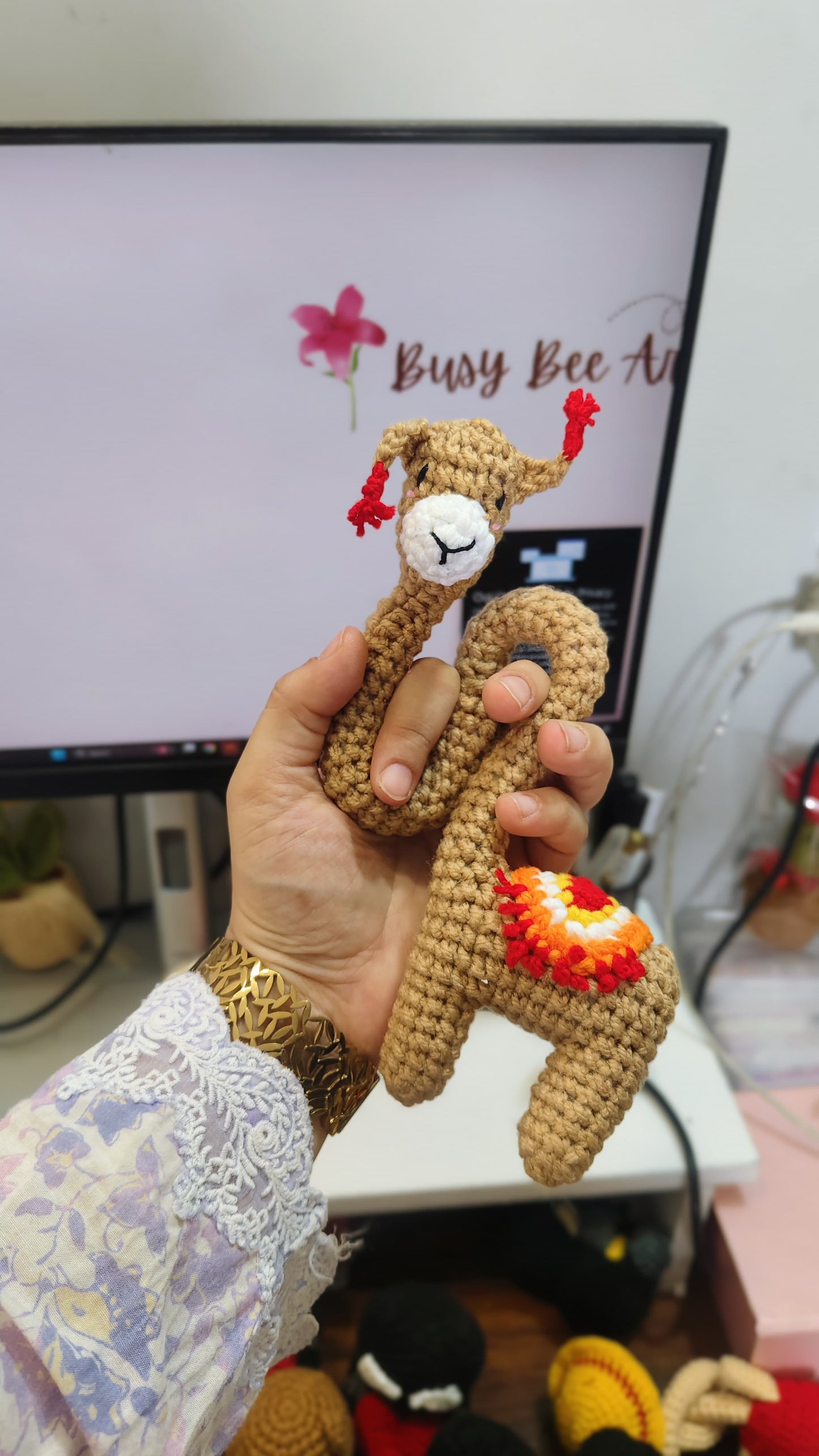 Camel Long-Neck Crochet Doll