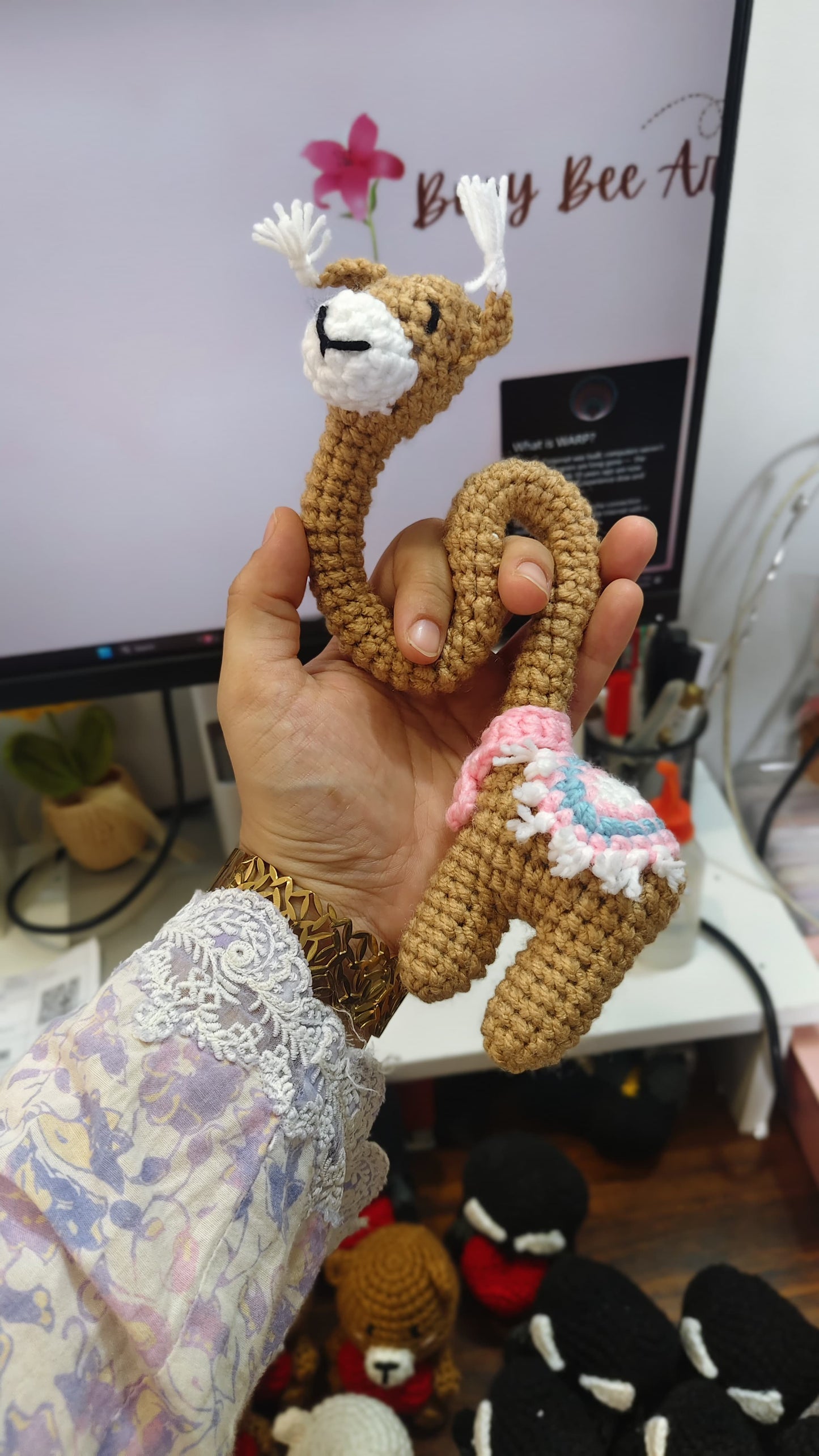 Camel Long-Neck Crochet Doll