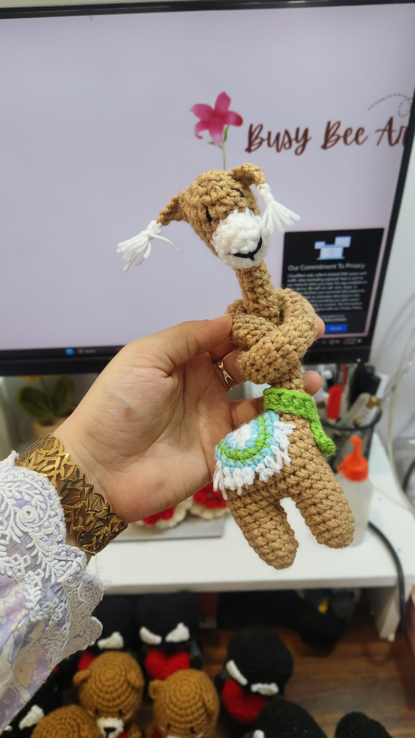 Camel Long-Neck Crochet Doll