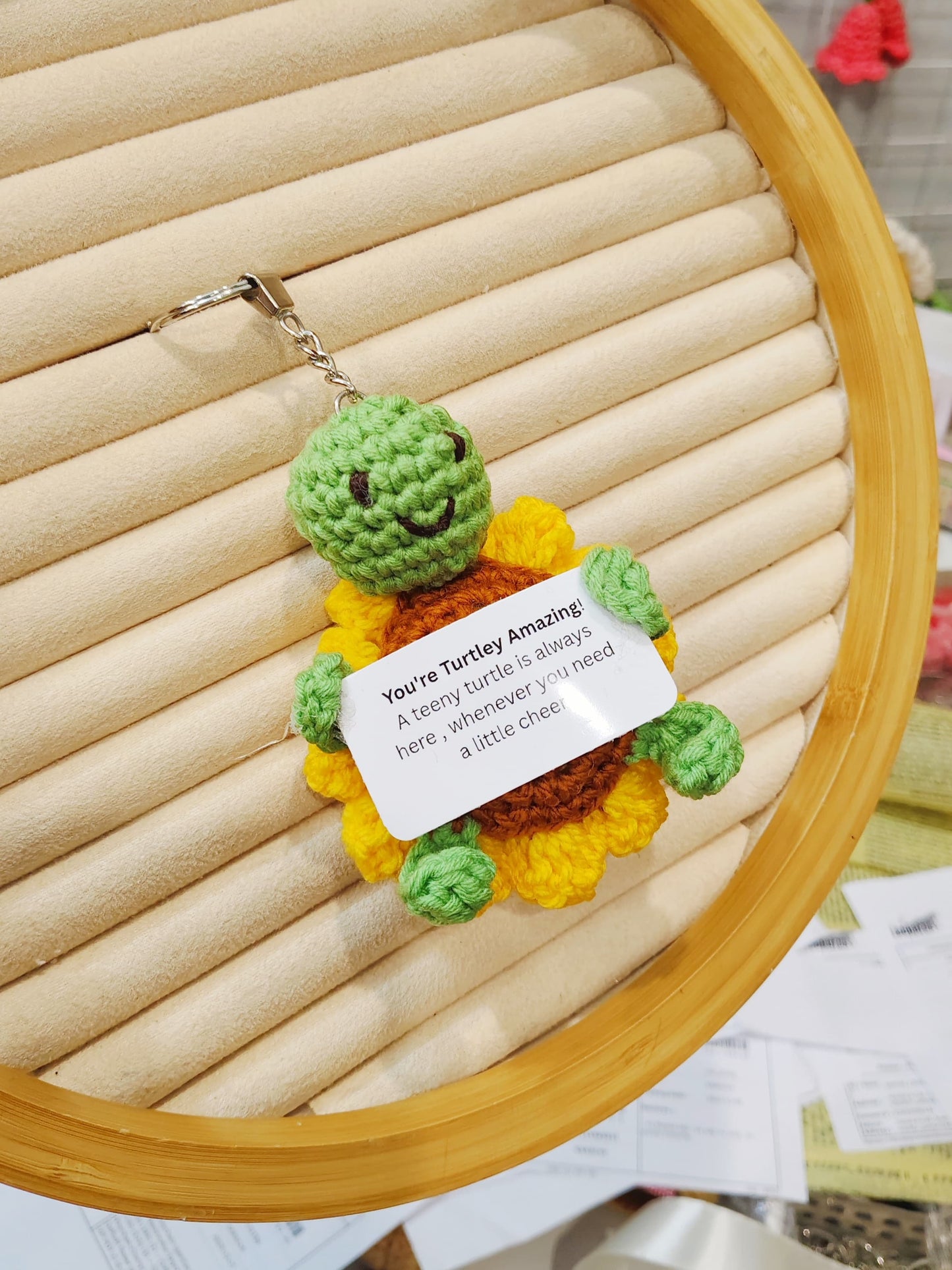 Emotional Support Turtle Keychain