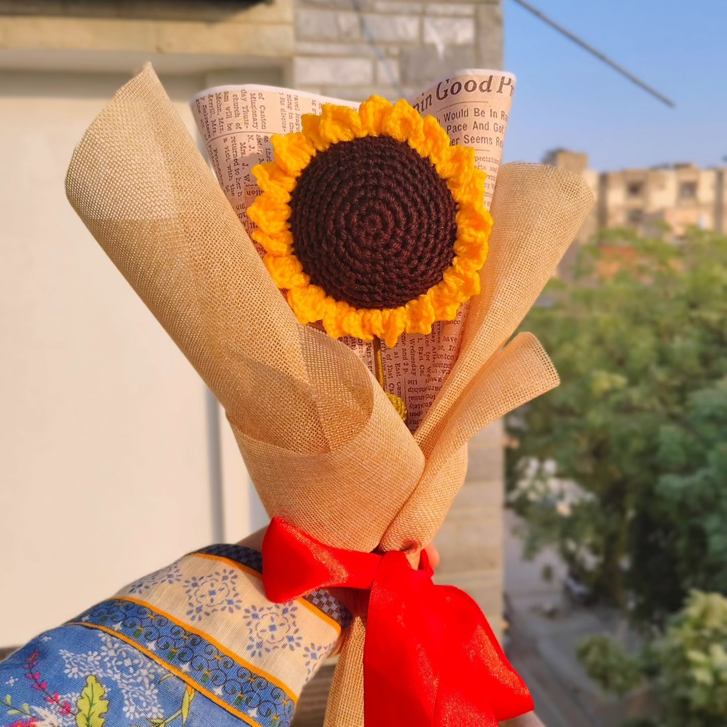 Single Sunflower bouquet ( medium)