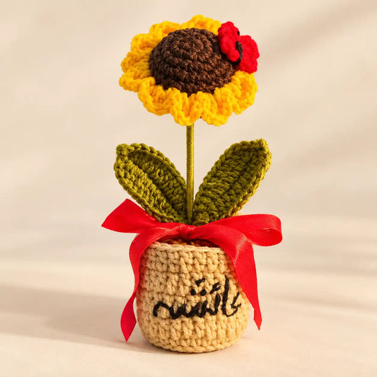 Sunflower pot with Butterfly