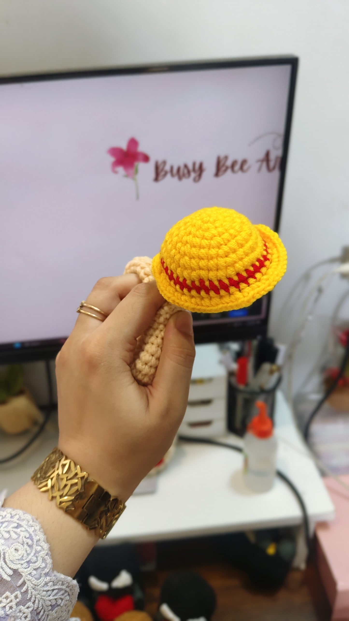 Luffy Long-Neck Crochet Doll | Anime Plush Gift