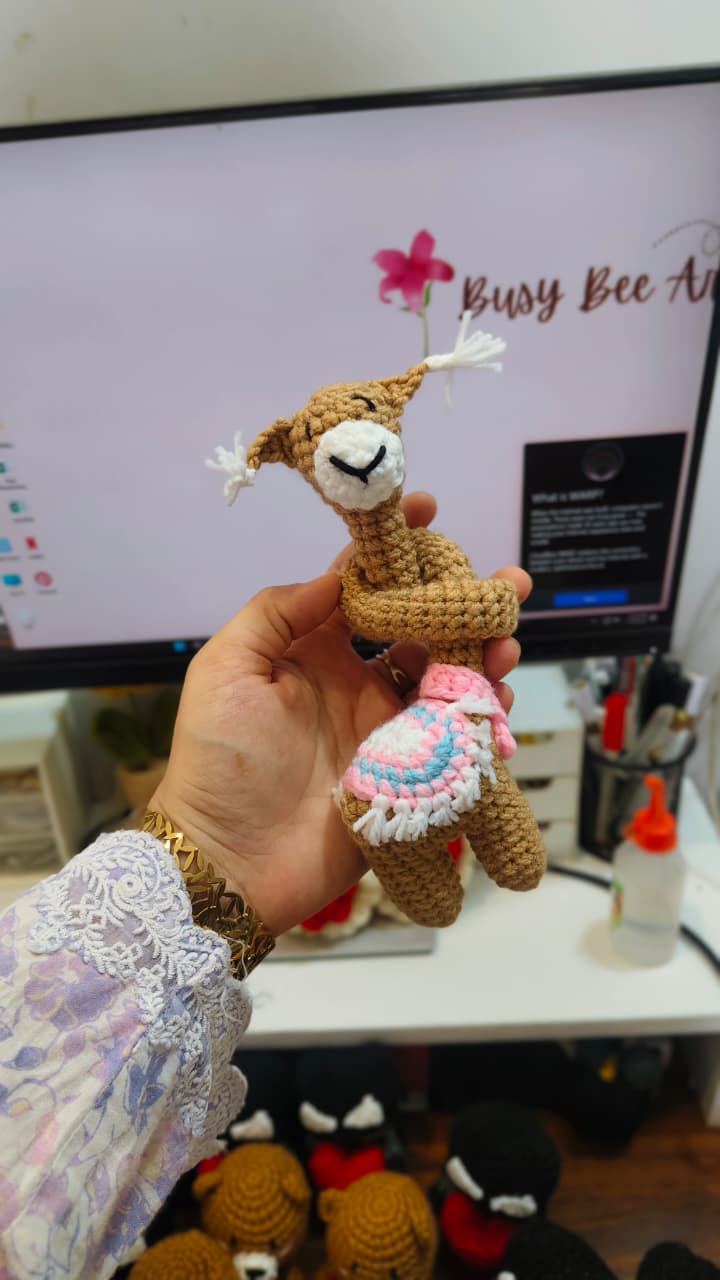 Camel Long-Neck Crochet Doll