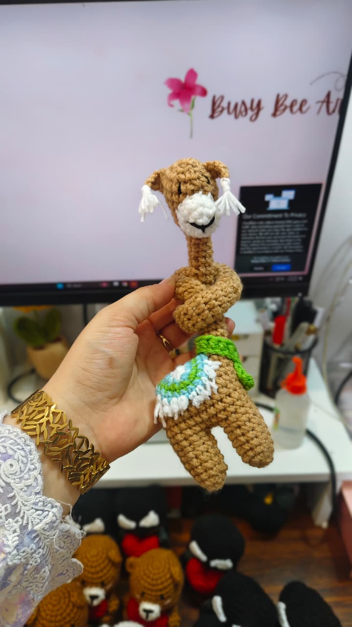 Camel Long-Neck Crochet Doll