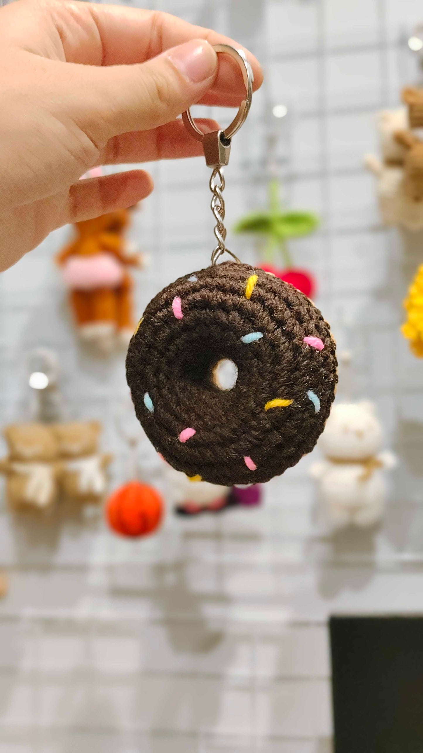 No Calorie chocolate Donut 🍩😉 keychain