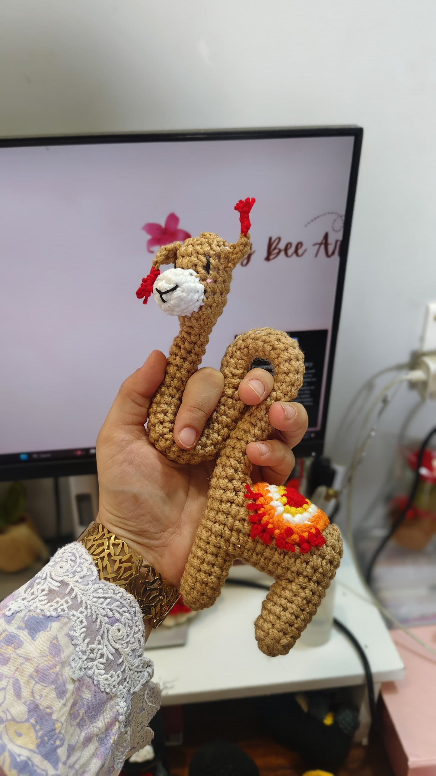 Camel Long-Neck Crochet Doll