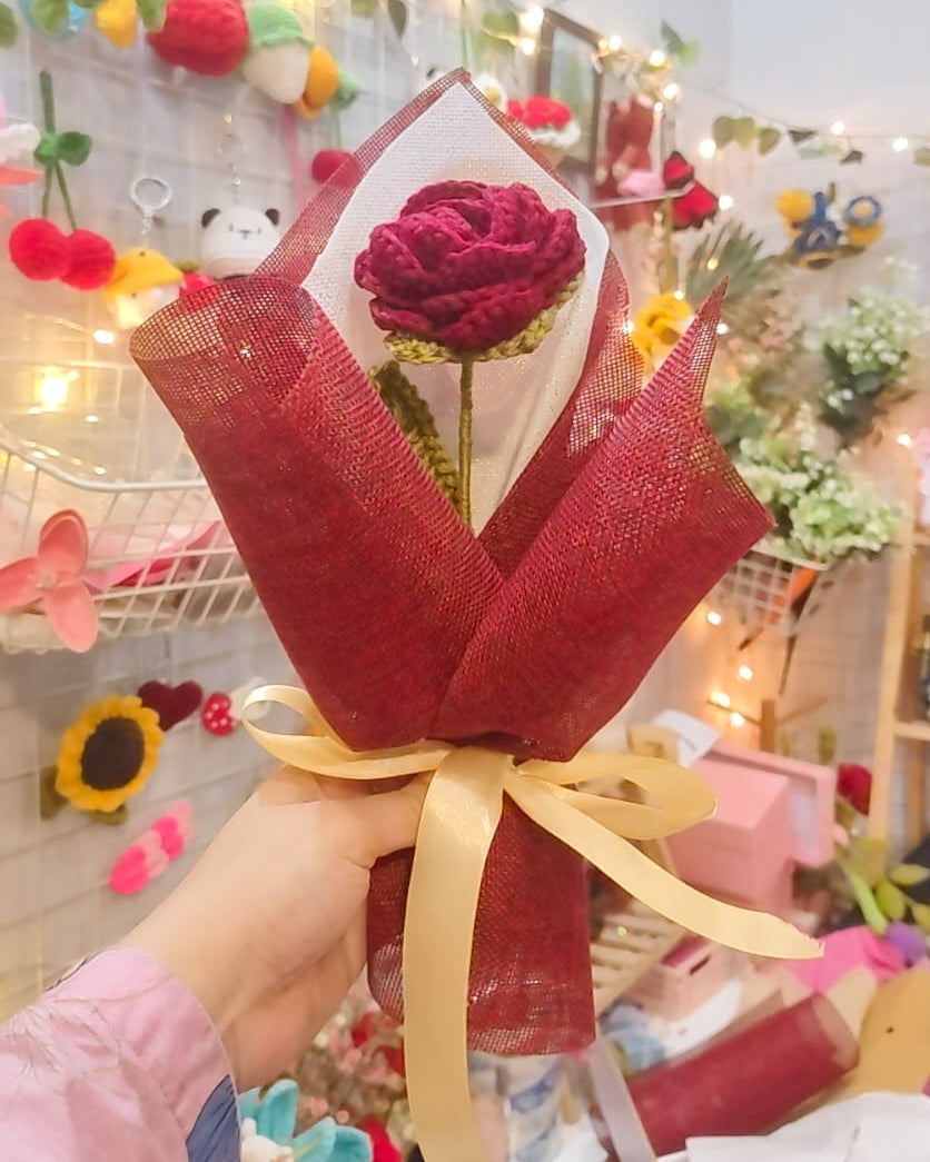 Maroon Deep Red Rose Bouquet