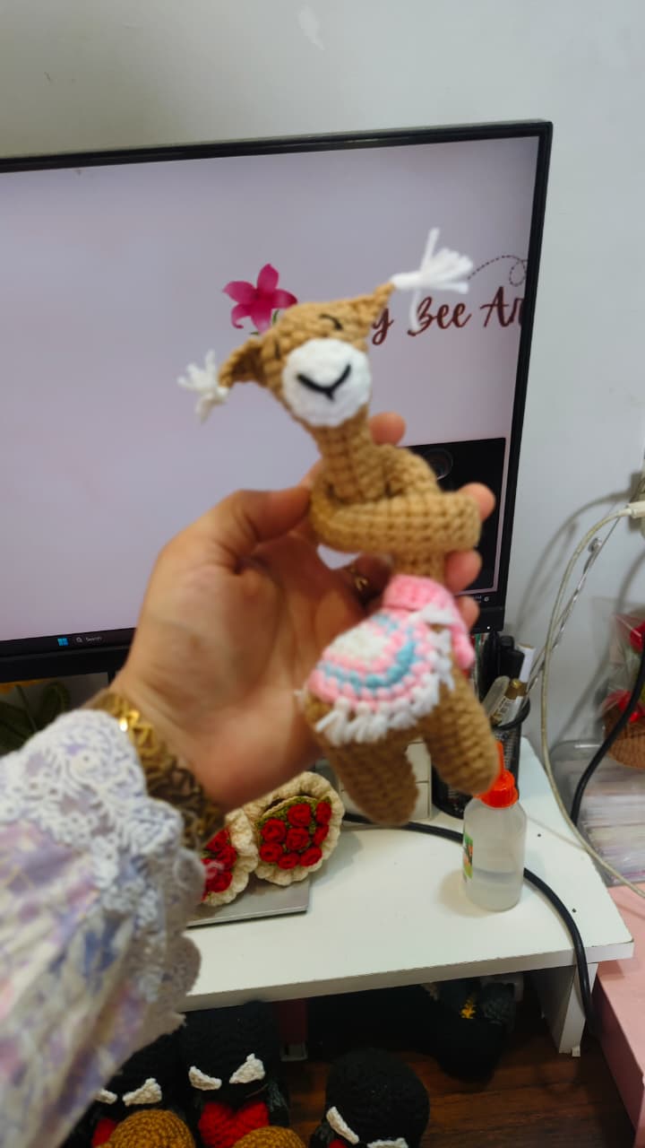 Camel Long-Neck Crochet Doll