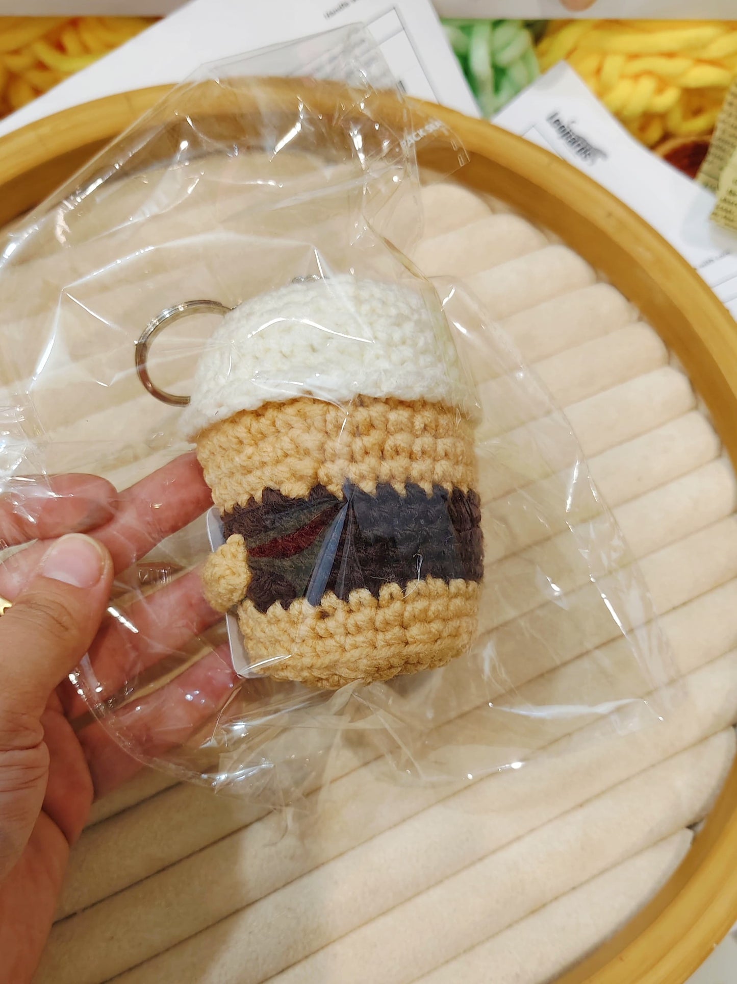 Emotional support coffee keychain