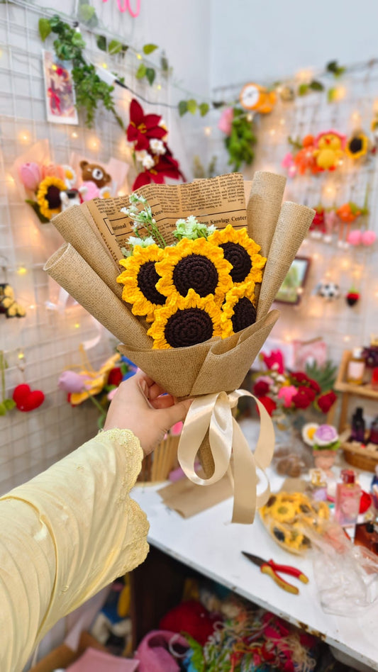 Five Sunflowers Bouquet