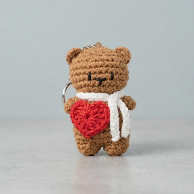 Teddy with Heart - Keychain