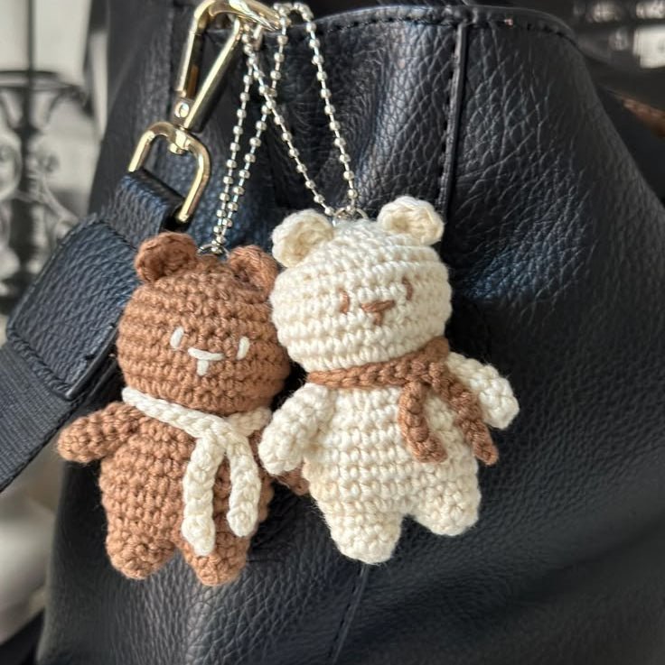 teddy keychain both