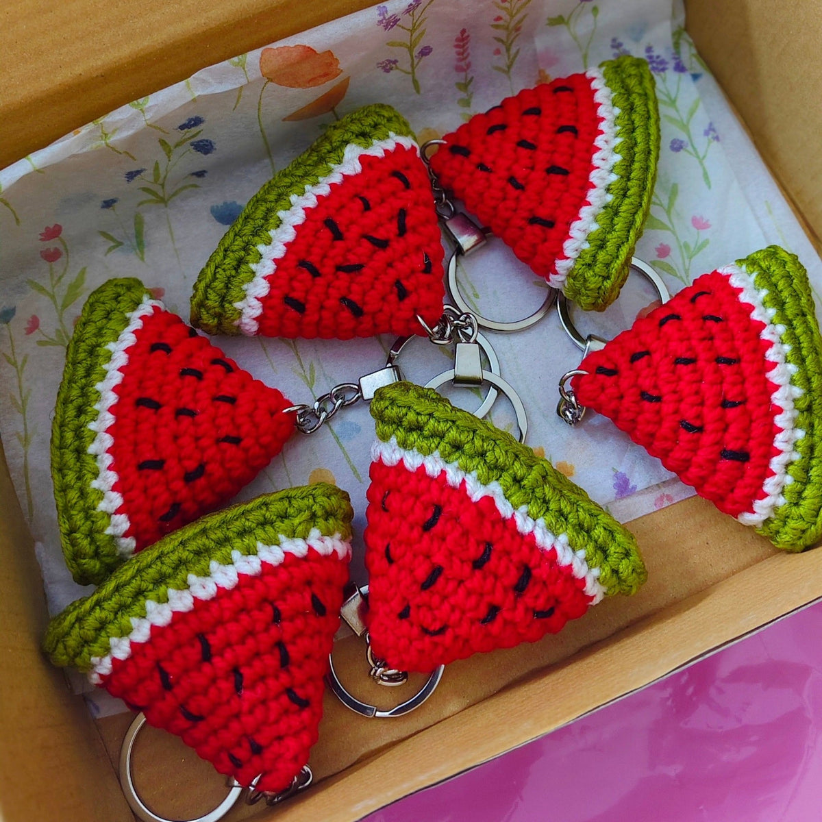 Watermelon keychain – Busy Bee Artist