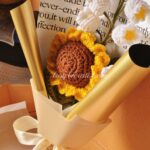 Sunflower with lily of valley bouquet