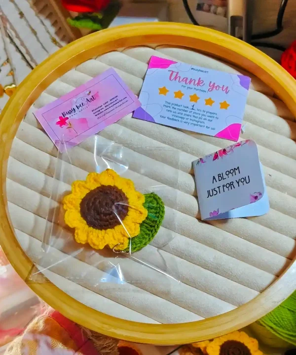Sunflower keychain